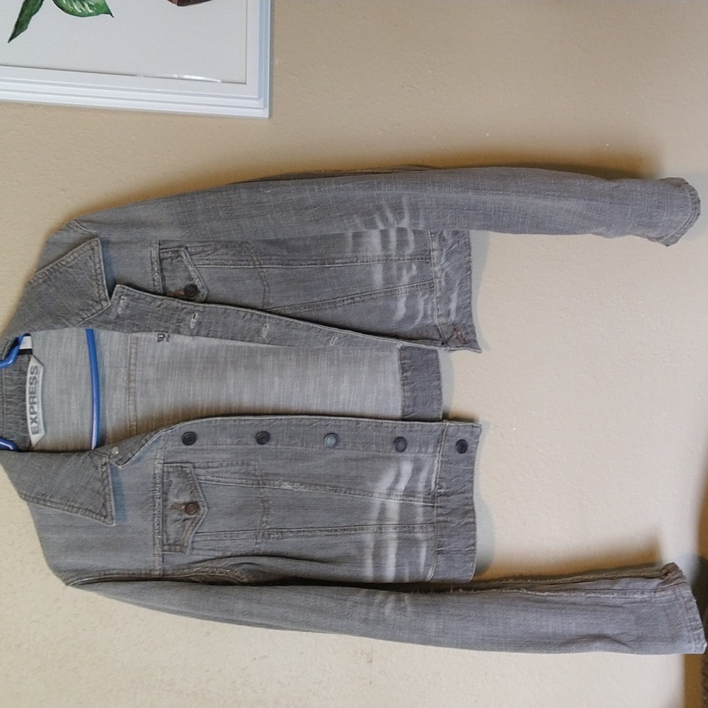 Express Y2K Denim Jacket and Skirt Set - Picture 2 of 10